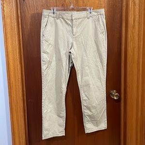 Size 12 Crop khaki pants/ chino style pants
